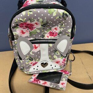 Betsey Johnson Floral Puppy Mini-Backpack